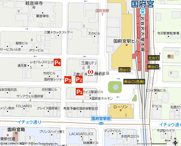 稲沢支店付近の地図